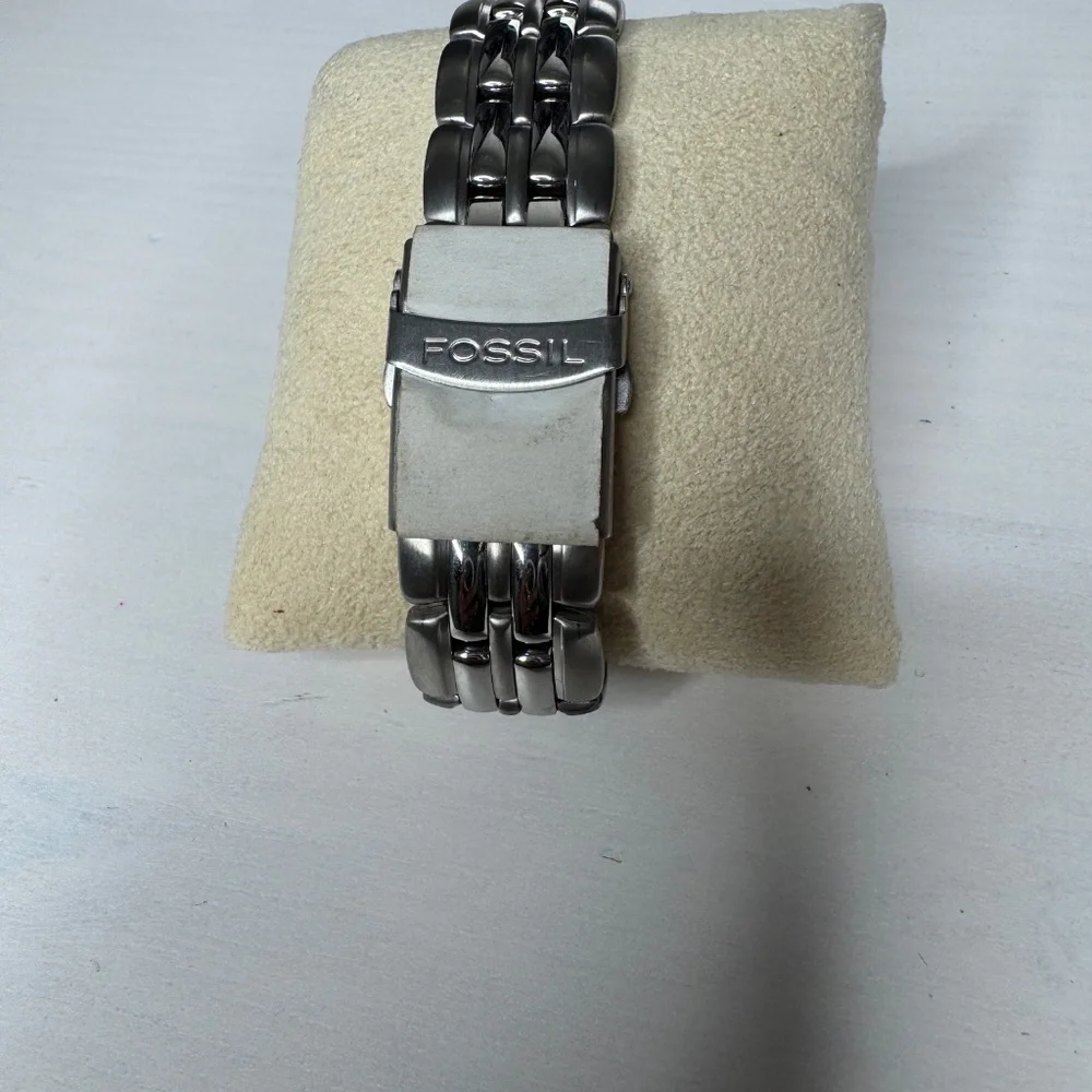 Fossil Men's Stainless Steel Watch with Red Dial